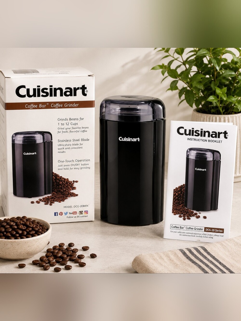 Cuisinart Coffee Bar Coffee Grinder DCG-20BKN Black New Open Box